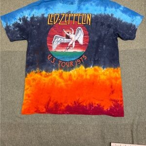 LED Zeppelin Men's Tye Dye T-Shirt Size Large Short Sleeve